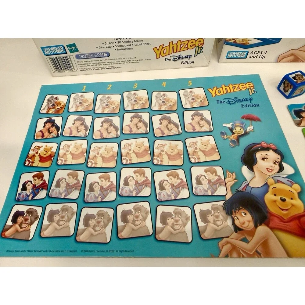 Yahtzee Jr Disney Edition Parker Brothers Kids Board Game